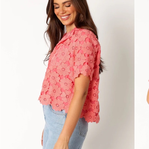 Floral Lace Pink Top - Picture 3 of 10